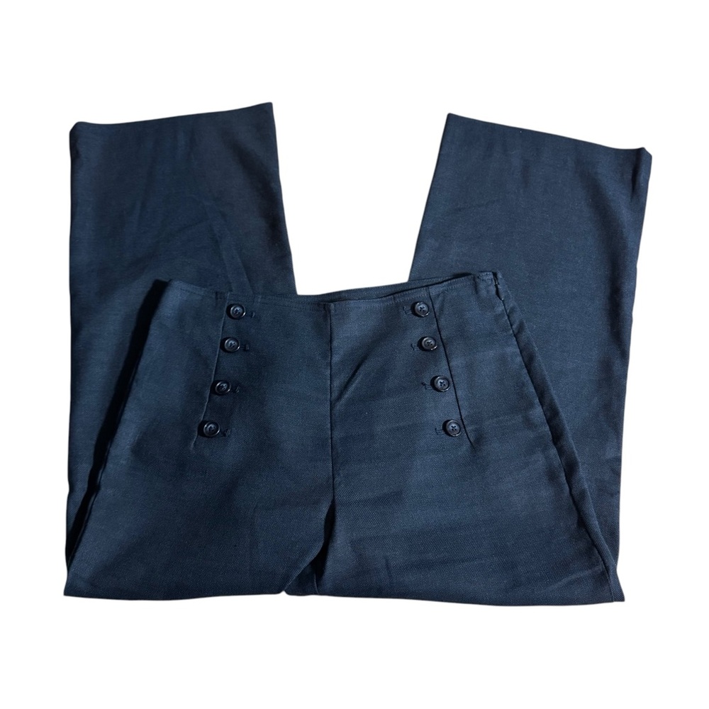 Ann Taylor Factory Linen Blend Crop Sailor Pant